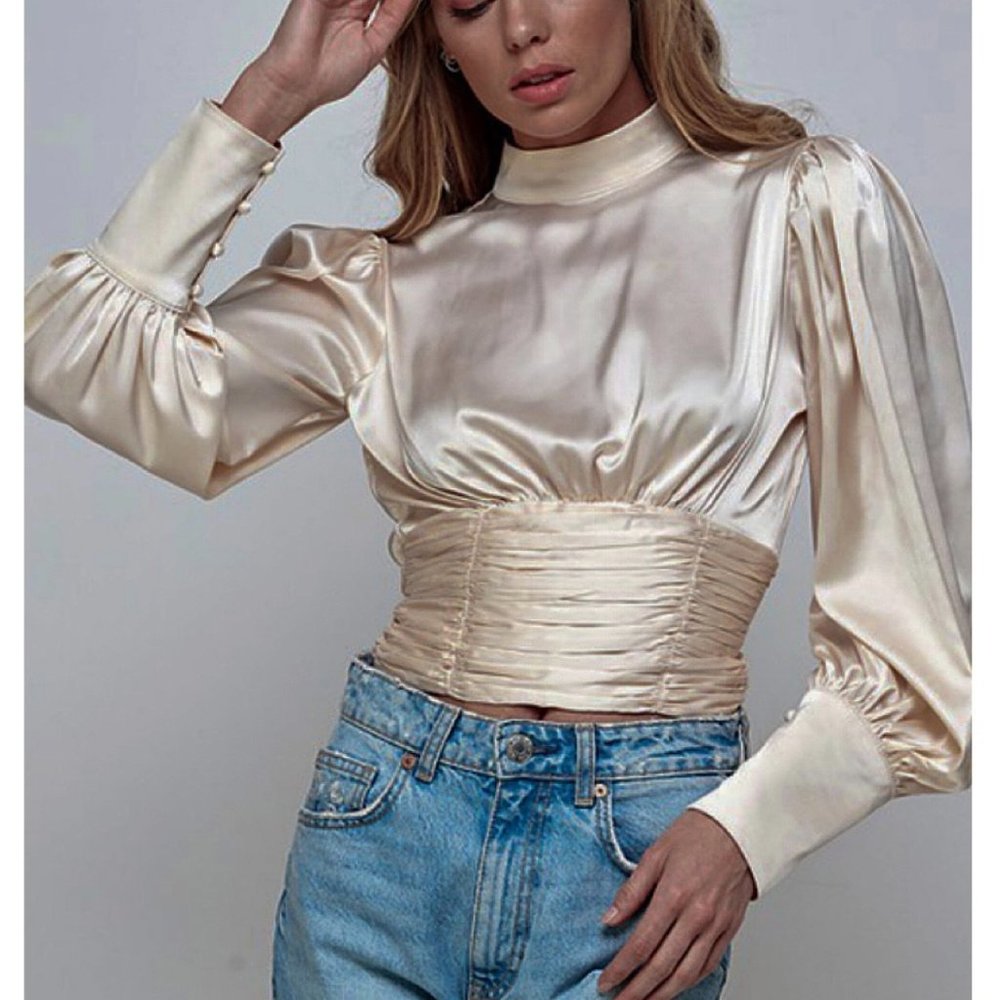 Swiss Chalet Top Mock Neck Long Sleeve - Picture 4 of 4